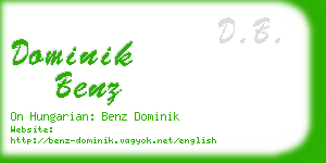 dominik benz business card